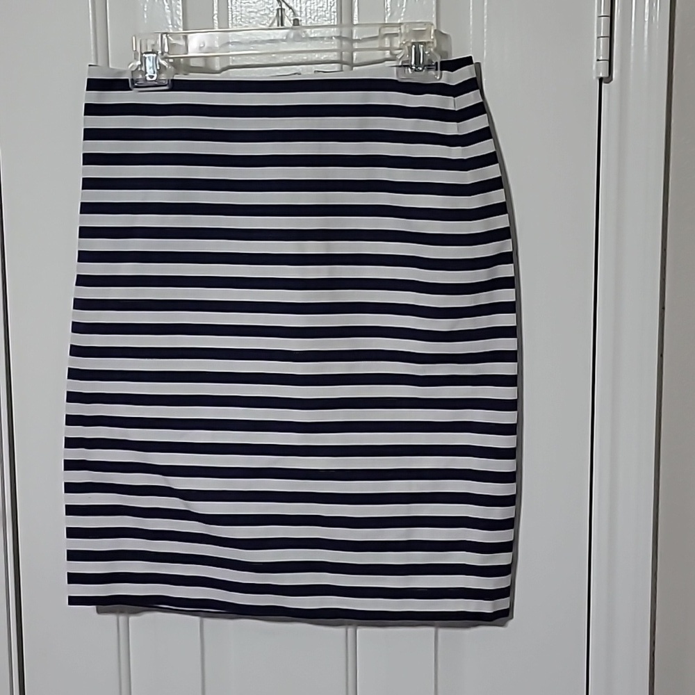 Talbots Women's Pencil Skirt Blue and White Size 4